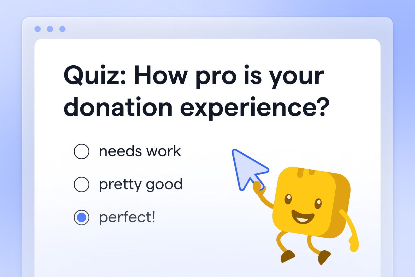 Donation experience quiz image