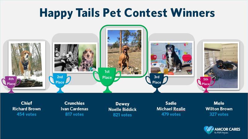 Campaign cover image for 2025 Happy Tails: An Amcor Cares Pet Contest
