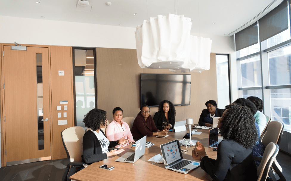 Black Women Leading A Black Organiztion Meeting