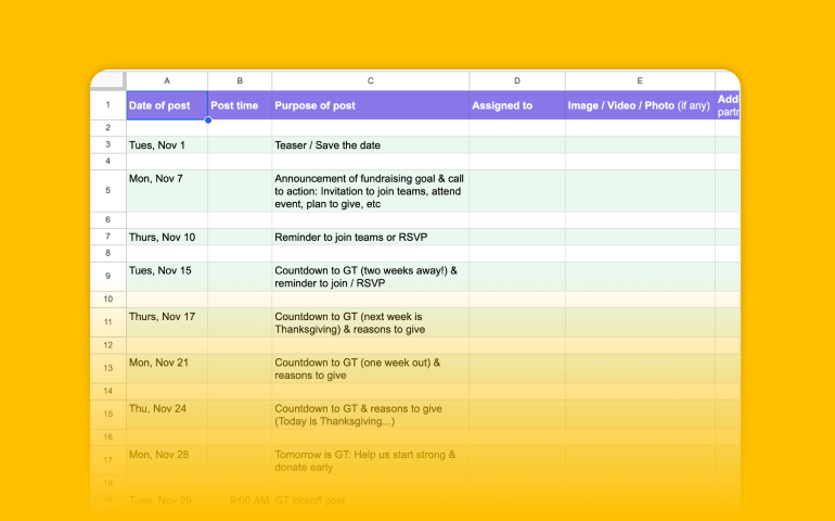 GT social media template