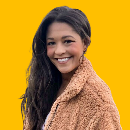 Kristin's headshot against a yellow background