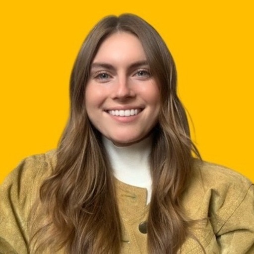 Liz's headshot against a yellow background