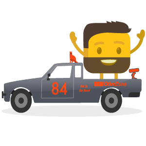 Rodney's buttermoji in a rally car