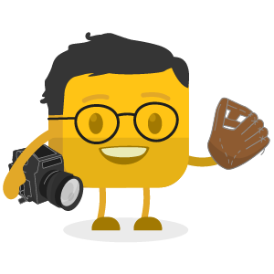 Ty's buttermoji holding a camera