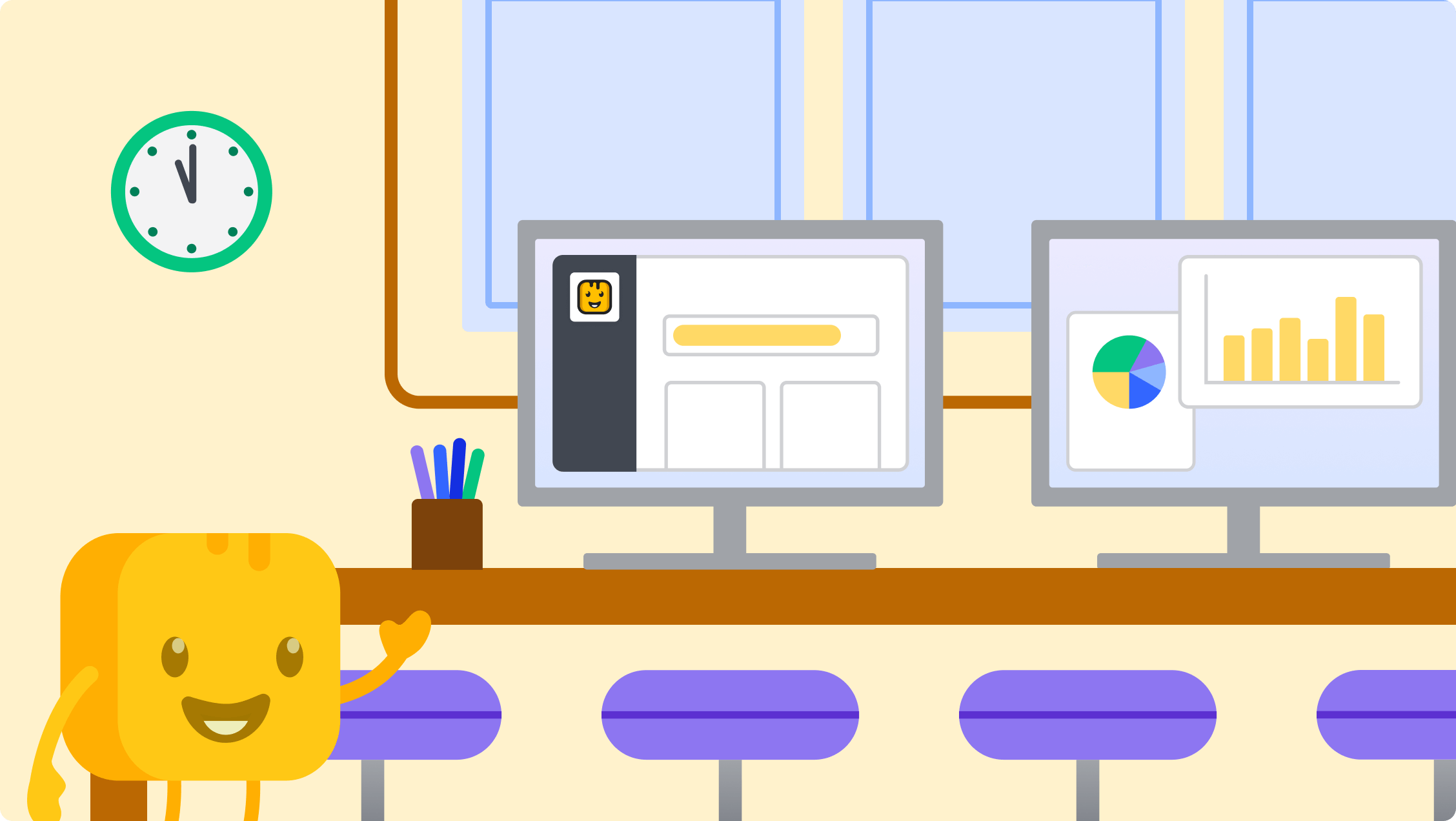Graphic of Mr. Butter in the Givebutter headquarters