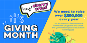 A Giving Month flyer