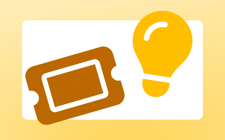 Raffle and lightbulb icons