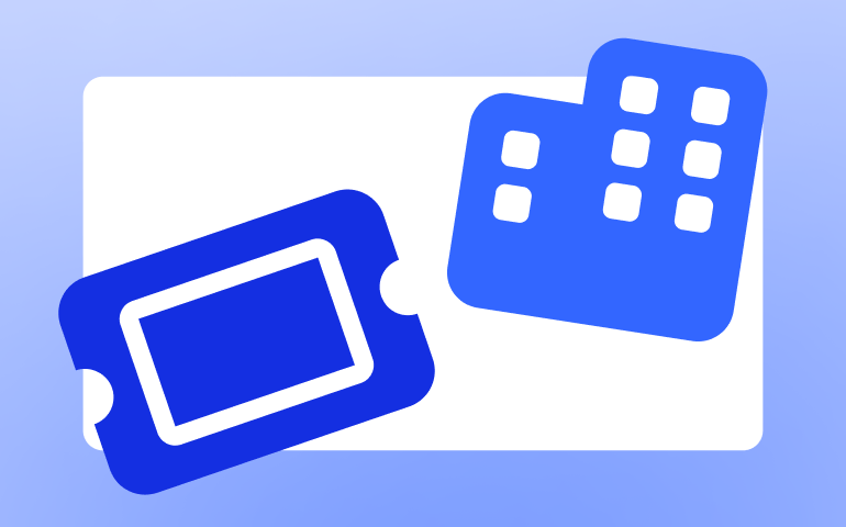 Raffle and building icons