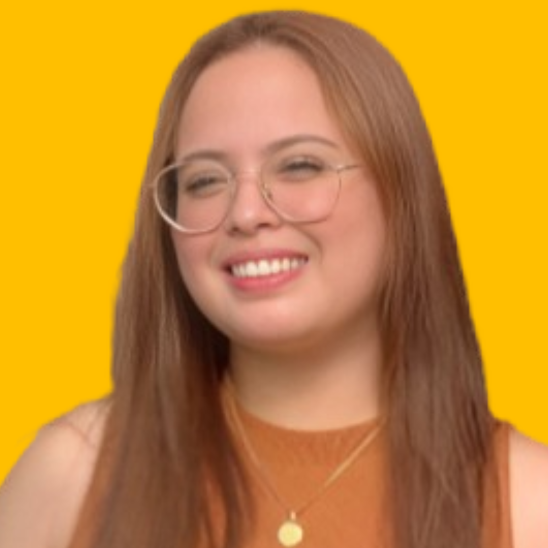 Gwen H's headshot against a yellow background