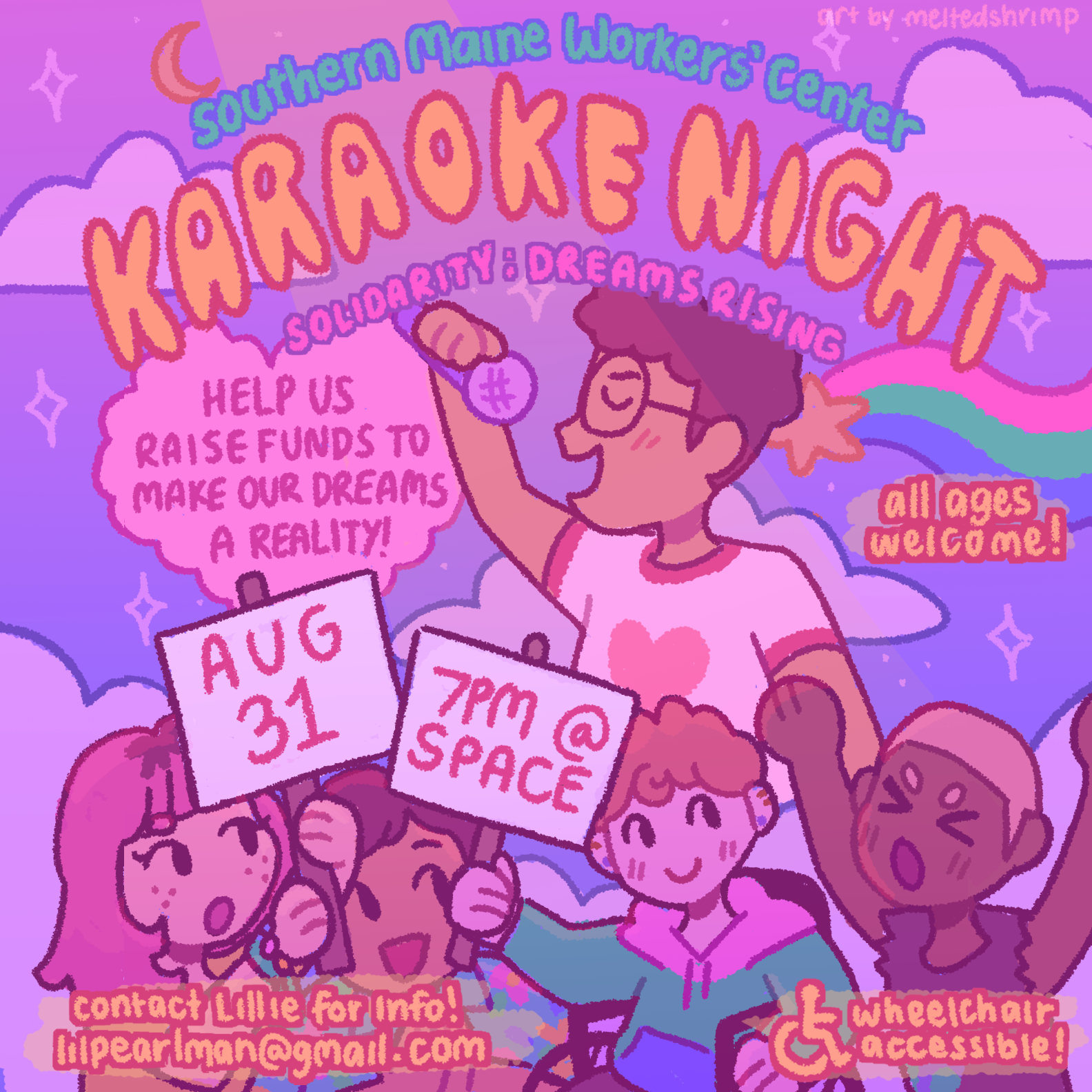 Campaign cover image for Karaoke Night 🎤 🎶 Dreams Rising with Southern Maine Workers' Center!